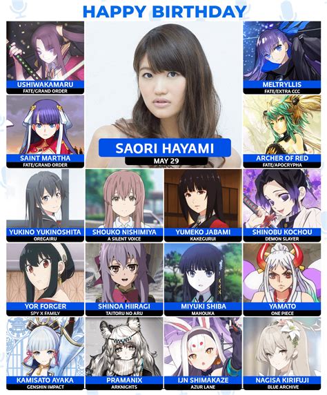 saori hayami|Happy 32nd Birthday to Saori Hayami, the Voice of our very own .